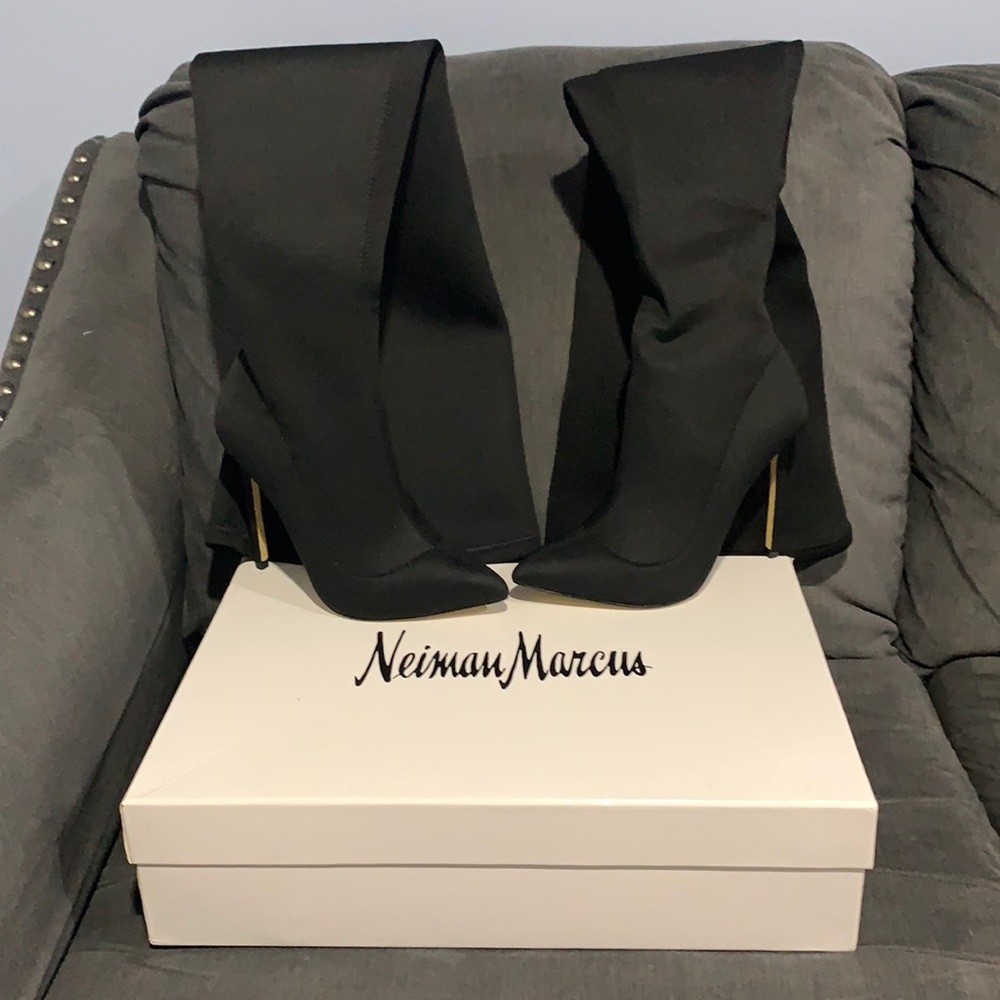 Neiman Marcus Thigh High Heeled Boots